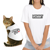 PawsIndia Signature Twinning Set – Parent & Cat - Mommy & Mommy's Girl - White