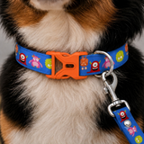 PawsIndia Crazy Monsters Printed Collar for Dogs & Cats