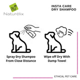 Naturelix Insta Care Dry Dog Shampoo-Waterless Dog Shampoo cleanser 200 ML