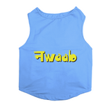PawsIndia Sleeveless Printed Dog T-Shirt - Nawaab