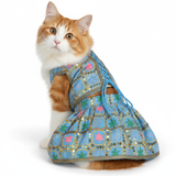 PawsIndia Traditional Desi Diva – Lehenga Choli Set For Cat - Sky Blue | Ethnic Festive Wear