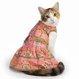 PawsIndia Traditional Desi Diva – Lehenga Choli Set For Cat - Pink | Ethnic Festive Wear