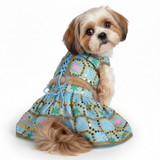 PawsIndia Traditional Desi Diva – Lehenga Choli Set For Dogs - Sky Blue| Ethnic Festive Wear