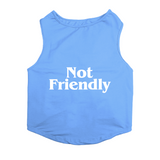 PawsIndia Sleeveless Printed Cat T-Shirt - Not Friendly