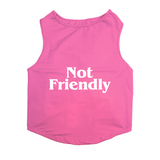 PawsIndia Sleeveless Printed Cat T-Shirt - Not Friendly