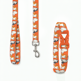 PawsIndia Cute Pups Printed Collar & Leash Set for Dogs & Cats