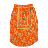Pawsindia Traditional  Royal Zari Kurta For Cats - Orange