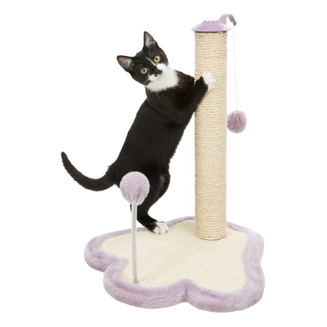 Trixie - Junior Scratching Paw With Post (Light Lilac/Natural, 40 × 50 × 38 cm)