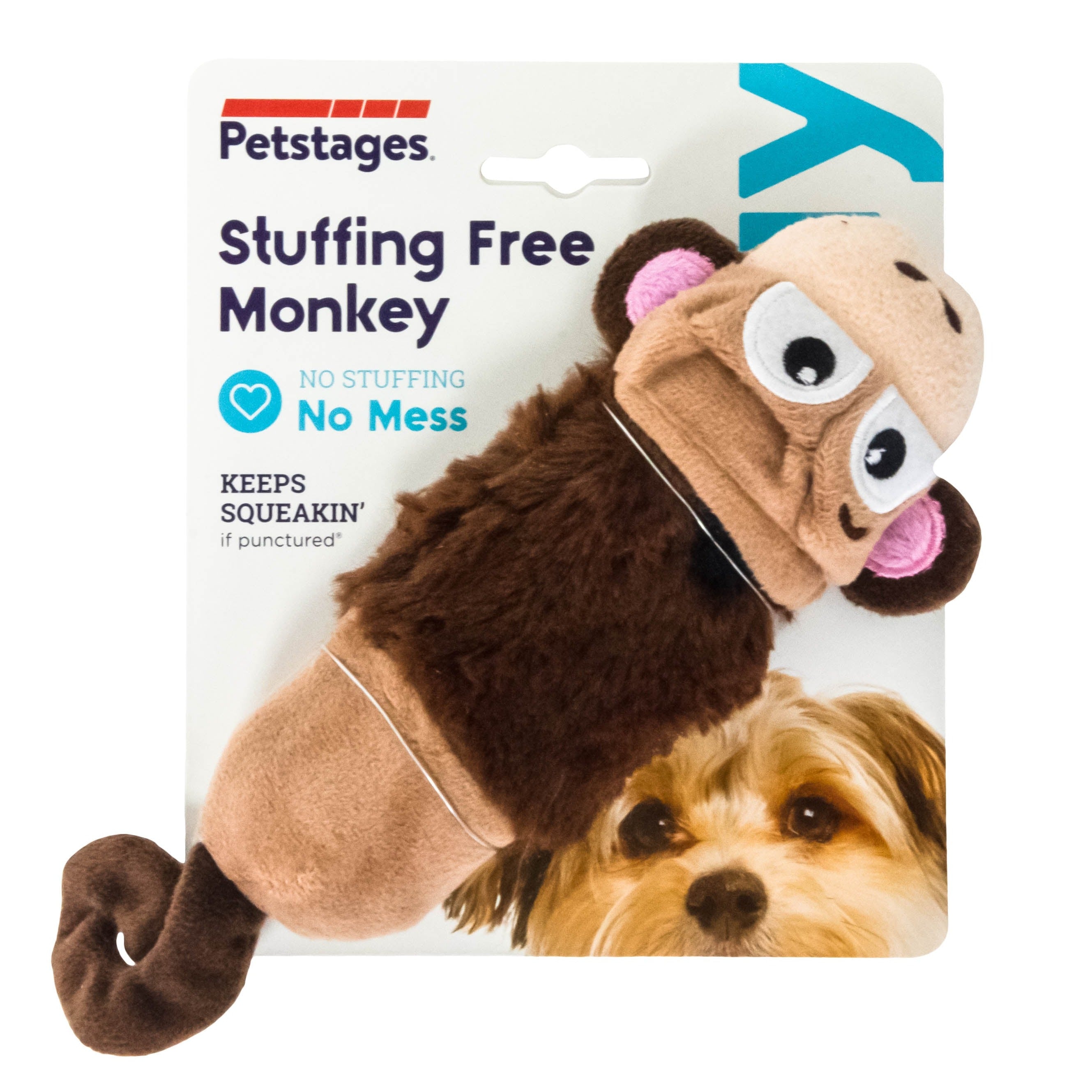 Petstages - Stuffing Free Mini Monkey (18 cm)
