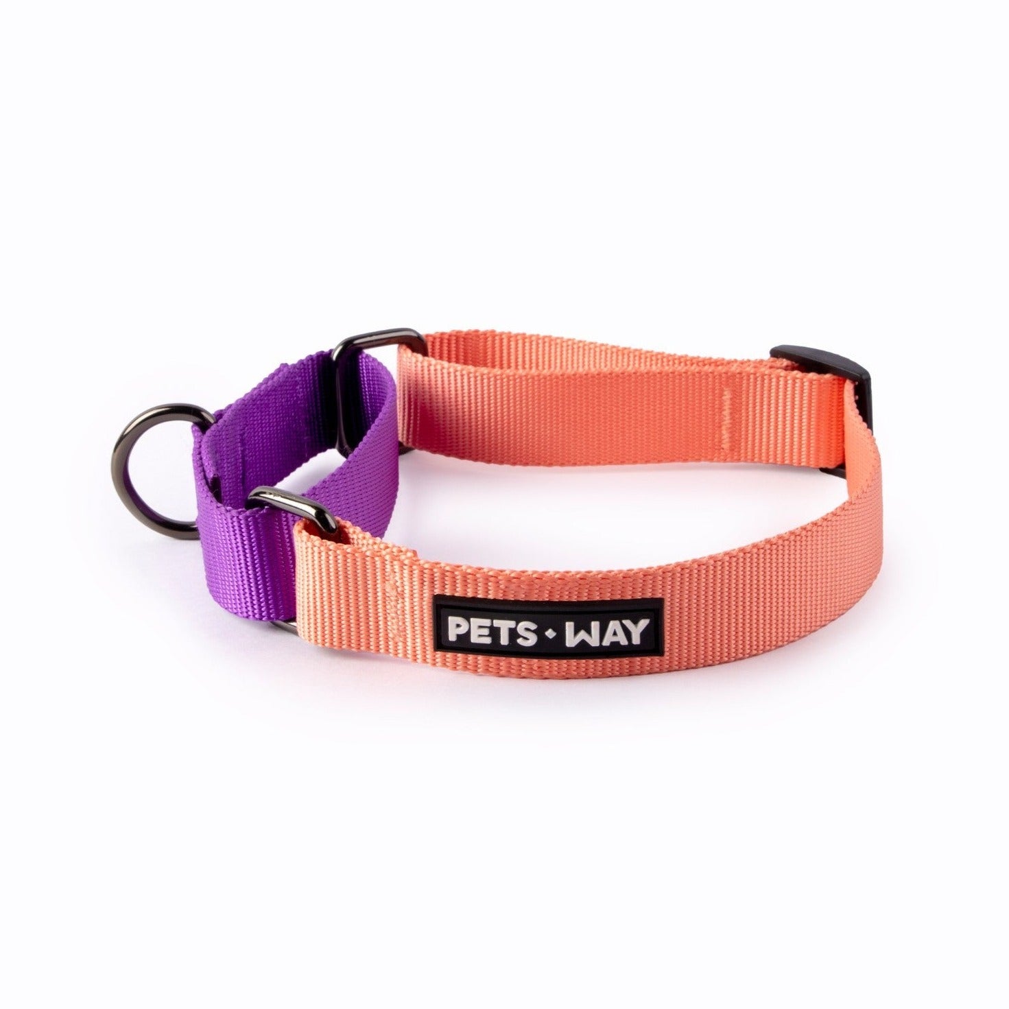 Pets Way Martingale Collar - Peach & Amethyst