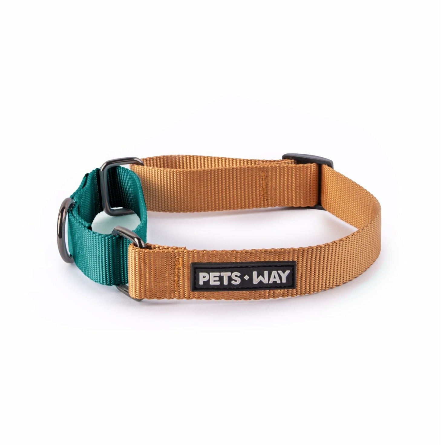 Pets Way Martingale Collar - Honey & Emerald