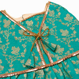 PawsIndia Traditional Royal Zari Dress For Cats - Ice Blue