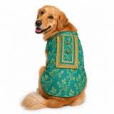 Pawsindia Traditional Royal Zari Kurta For Dogs - Ice Blue