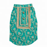 Pawsindia Traditional Royal Zari Kurta For Dogs - Ice Blue