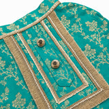 Pawsindia Traditional Royal Zari Kurta For Dogs - Ice Blue