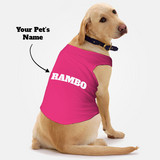 Paws Basic Customized Dog T-Shirt - Pink