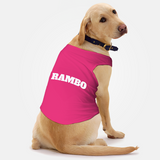 Paws Basic Customized Dog T-Shirt - Pink