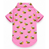 PawsIndia Bumble Bee Summer Shirt For Pets - Pink