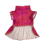 Pawsindia Traditional Royal Brocade Dress for Dogs - Pink | Ethnic Festive Wear