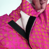 Pawsindia Traditional Royal Brocade Dress for Dogs - Pink | Ethnic Festive Wear