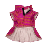 Pawsindia Traditional Royal Brocade Dress for Dogs - Pink | Ethnic Festive Wear