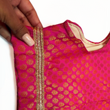 Pawsindia Traditional Royal Brocade Kurta for Cats - Pink | Ethnic Festive Wear