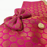PawsIndia Traditional Royal Brocade Tuxedo For Pets - Pink | Ethnic Festive Wear