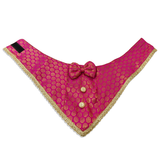 PawsIndia Traditional Royal Brocade Tuxedo For Pets - Pink | Ethnic Festive Wear