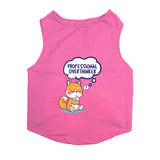 PawsIndia Sleeveless Printed Dog T-Shirt - Professional Overthinker