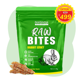 Raw Bites Organic Dehydrated - Rabbit Jerky Premium Dog Treats