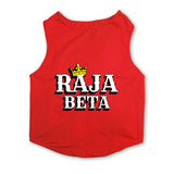 PawsIndia Sleeveless Printed Dog T-Shirt - Raja Beta