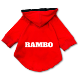 Paws Basic Customized Dog Hoodie - Red