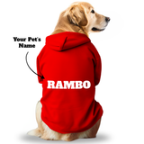 Paws Basic Customized Dog Hoodie - Red