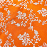 Pawsindia Traditional  Royal Zari Kurta For Cats - Orange