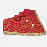 PawsIndia Traditional Royal Brocade Tuxedo For Pets - Red | Ethnic Festive Wear