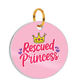 Customized Pet Id Tag - Rescued Princess
