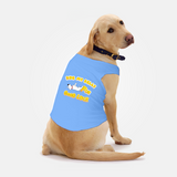 PawsIndia Sleeveless Printed Dog T-Shirt - Rub My Belly For Goodluck