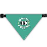 PawsIndia Pet Bandana - Silently Judging - Green