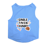 PawsIndia Sleeveless Printed Cat T-Shirt - Single-Taken-Hungry