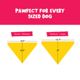 PawsIndia Dog Bandana - Bat Dog - Yellow