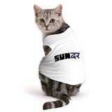 PawsIndia Sleeveless Printed Cat T-Shirt - Sundar