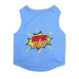 PawsIndia Sleeveless Printed Dog T-Shirt - Super Boy