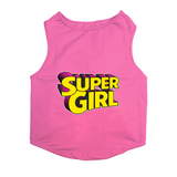 PawsIndia Sleeveless Printed Cat T-Shirt - Super Girl