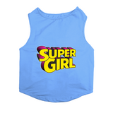 PawsIndia Sleeveless Printed Cat T-Shirt - Super Girl