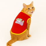 PawsIndia Ribbed Sleeves Printed Cat T-Shirt - Take A Chill Pill