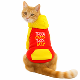 PawsIndia Dual Pattern Dog & Cat Hoodie - Thodi Crazy Thodi Lazy