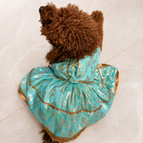 PawsIndia Traditional Royal Zari Dress For Dogs - Ice Blue