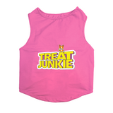 PawsIndia Sleeveless Printed Dog T-Shirt - Treat Junkie