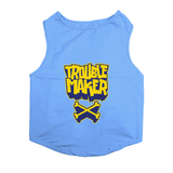 PawsIndia Sleeveless Printed Dog T-Shirt - Trouble Maker