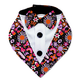 PawsIndia Pop Funk Pattern Tuxedo Bandana with Matching Bow for Pets